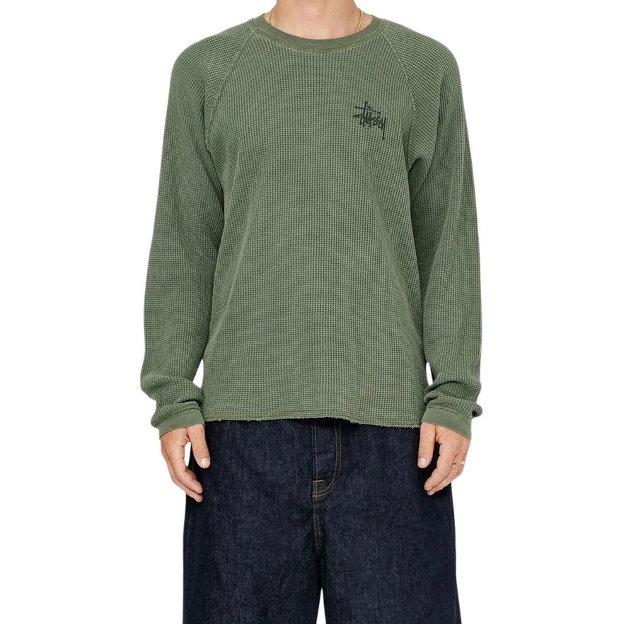 Stussy FW24 RAGLAN THERMAL LS CREW logoT