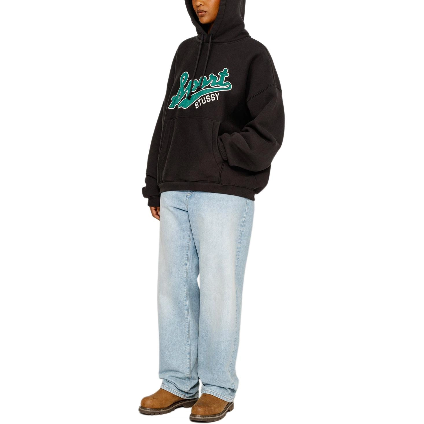 Stussy FW24 SATIN PATCH OVERSIZED HOODIE logo