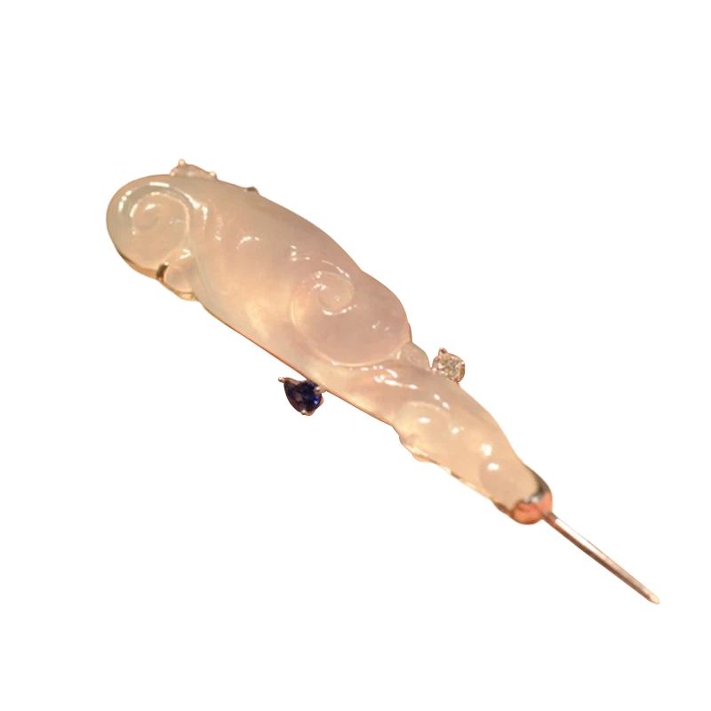菲燕 灵芝如意 糯种 胸针 男女同款情侣款