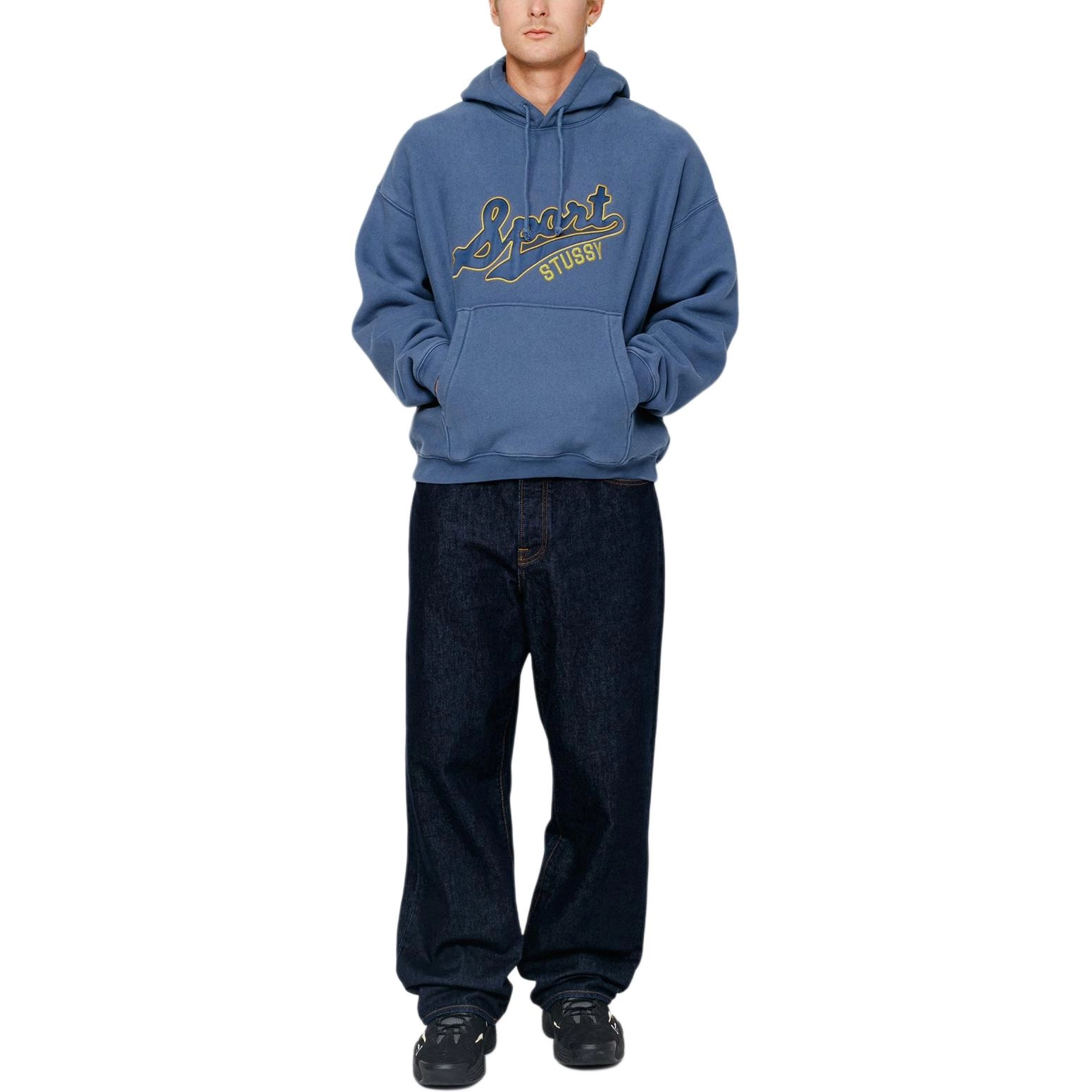 Stussy FW24 SATIN PATCH OVERSIZED HOODIE logo