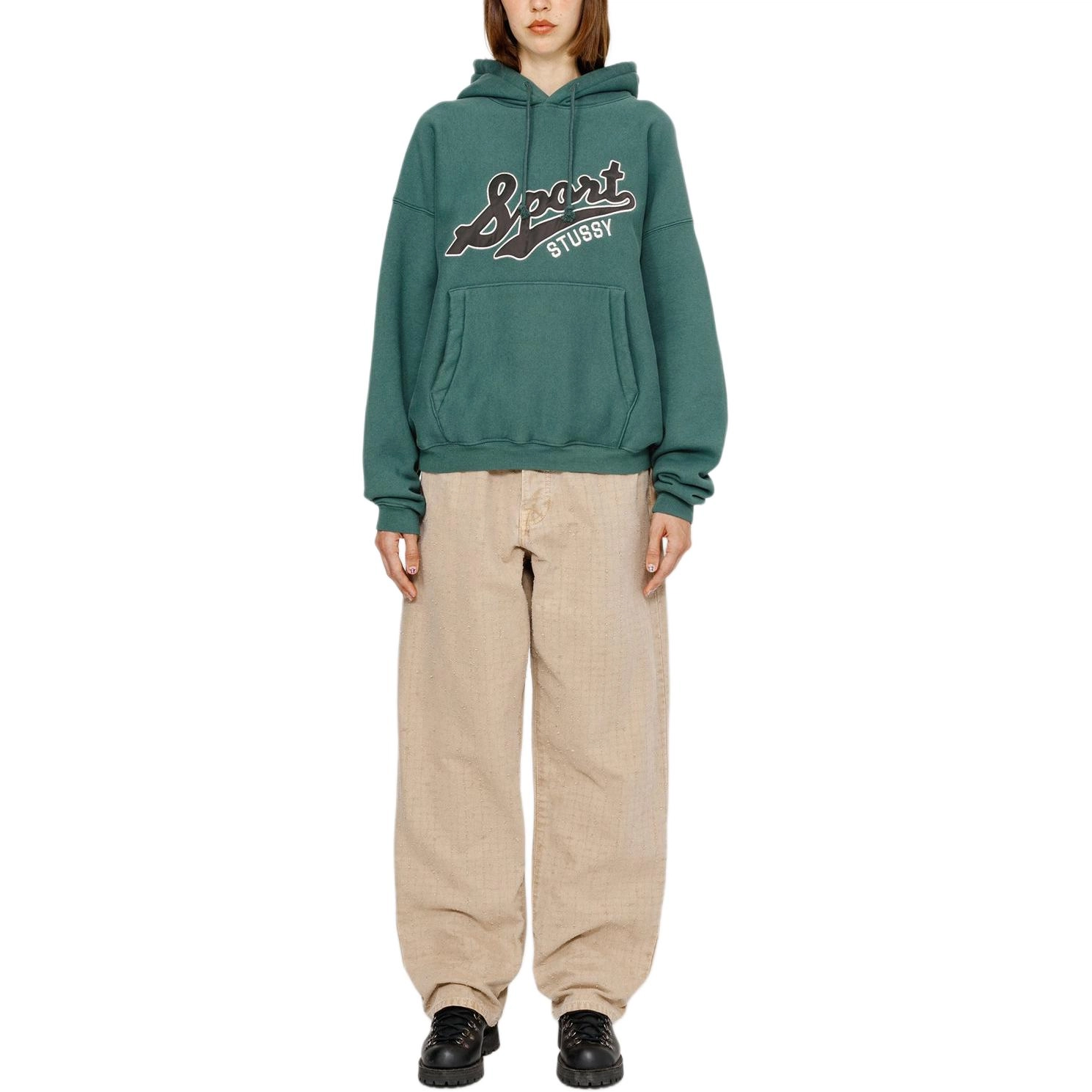 Stussy FW24 SATIN PATCH OVERSIZED HOODIE logo