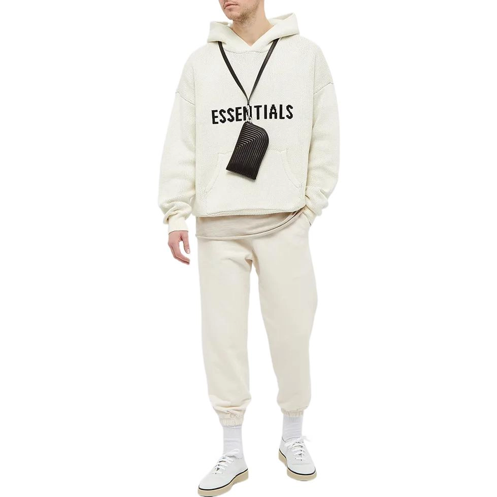 Fear of God Essentials Knit Hoody Buttercream Logo