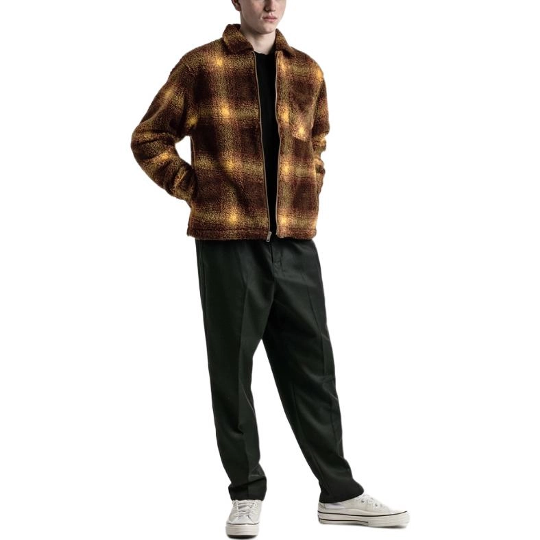 Stussy SS22 Shadow Plaid Sherpa Zip Shirt