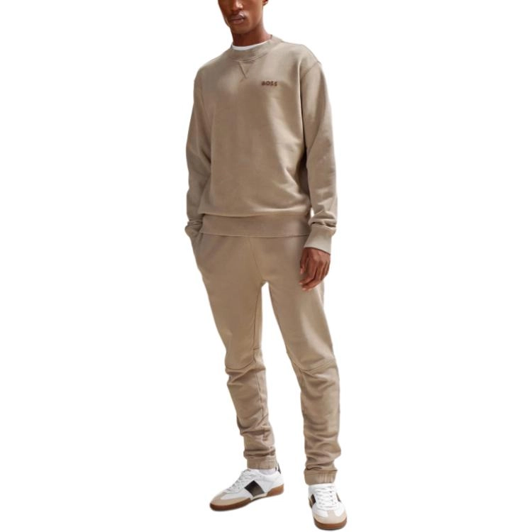 HUGO BOSS Cotton-Terry Relaxed-Fit Sweatshirt With Logo Detail
