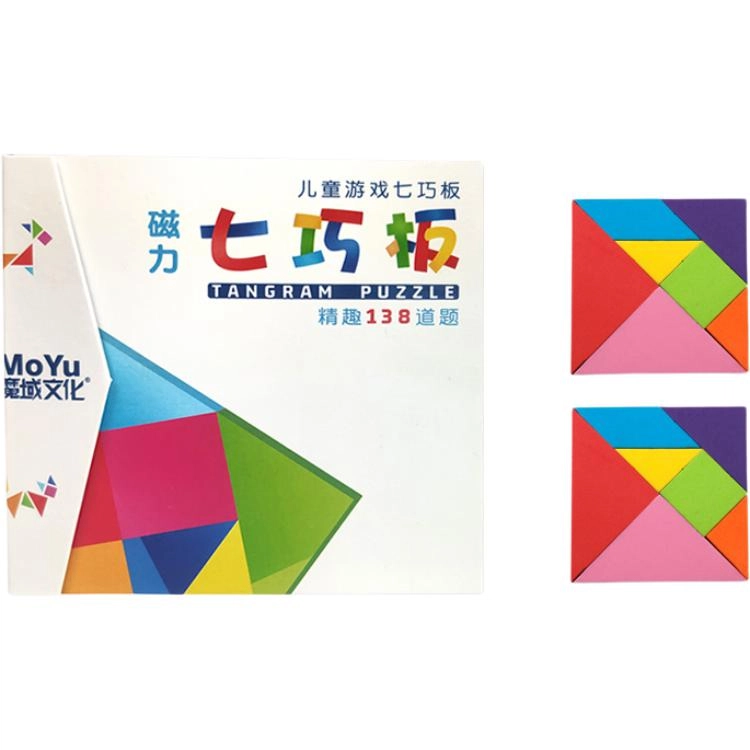 魔域文化 磁性七巧板磁力拼板 早教益智玩具