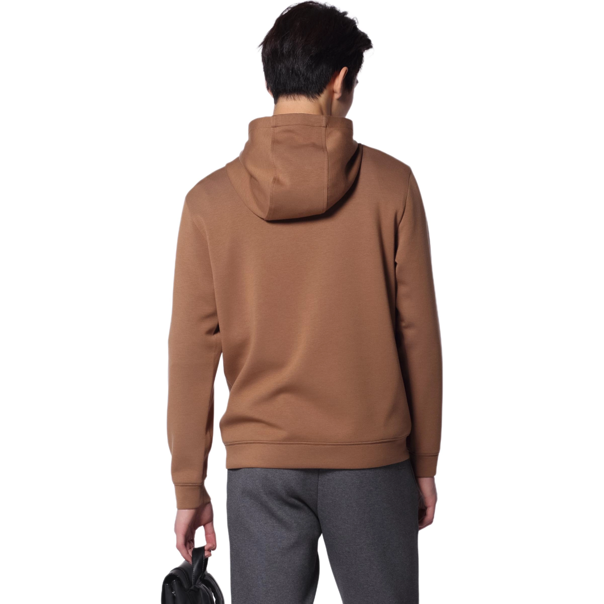 爱登堡 纯色连帽抽绳简约休闲轻奢卫衣 男款