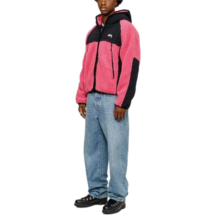 Stussy FW23 SHERPA PANELED HOODED JACKET