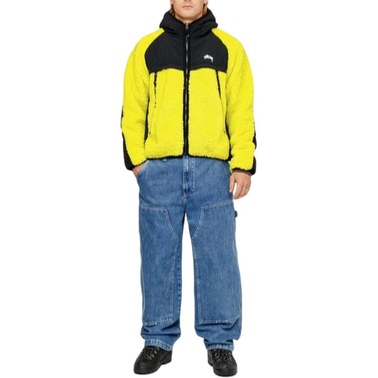Stussy FW23 SHERPA PANELED HOODED JACKET