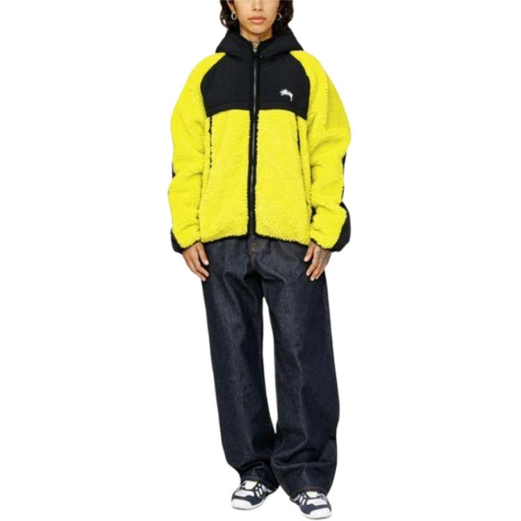 Stussy FW23 SHERPA PANELED HOODED JACKET