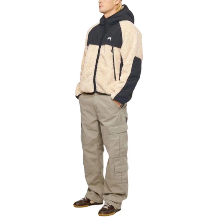 Stussy FW23 SHERPA PANELED HOODED JACKET