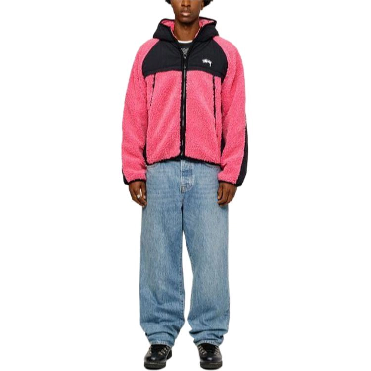 Stussy FW23 SHERPA PANELED HOODED JACKET