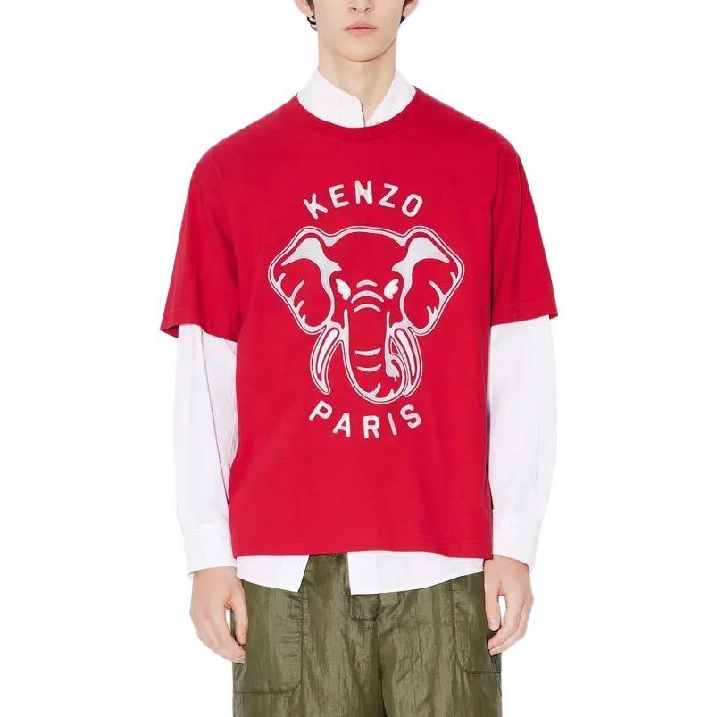 KENZO 'kenzo Elephant' Oversized Embroidered T-Shirt T
