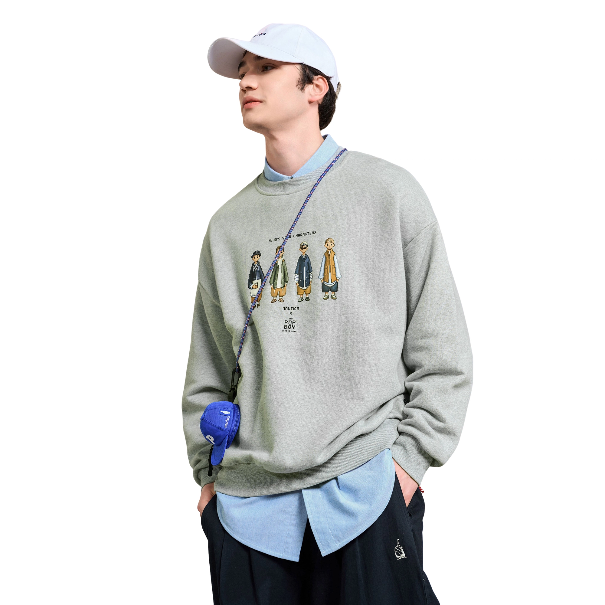 nautica white sail x POPBOY FW23 Logo