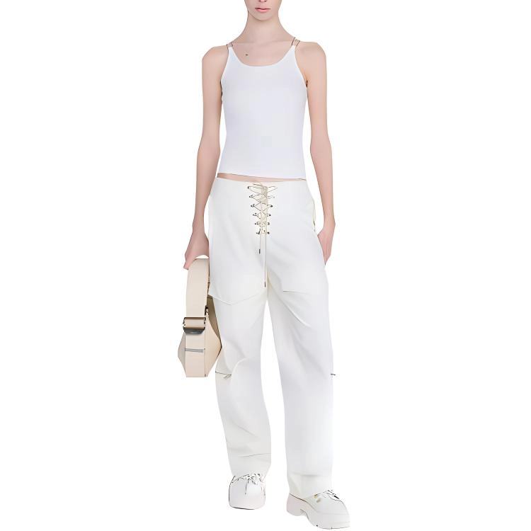 DION LEE SS24 WIRE STRAP TANK IVORY
