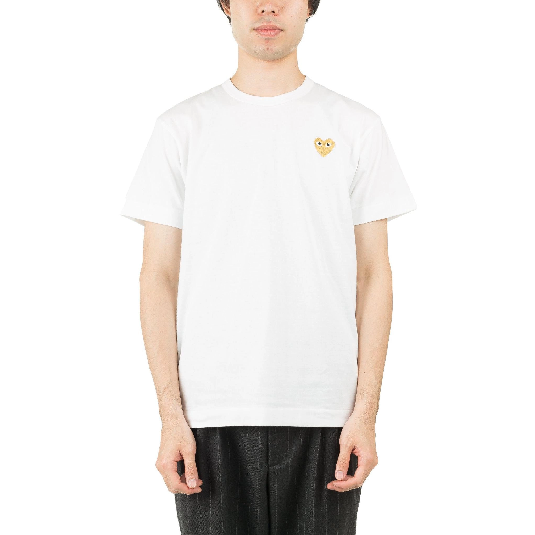 CDG Play Gold Heart T-Shirt T