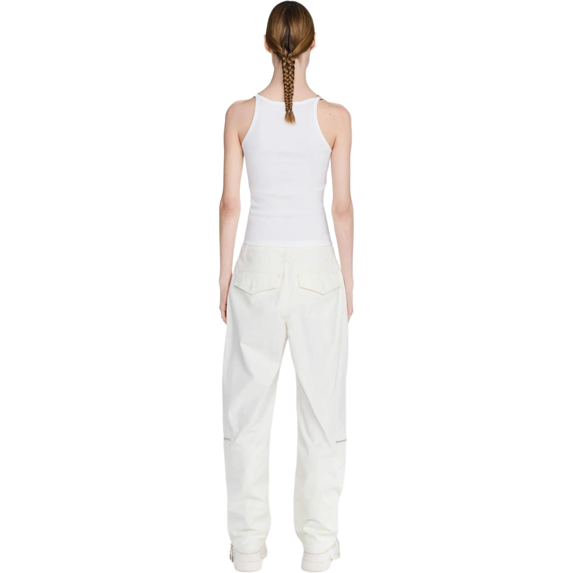 DION LEE SS24 WIRE STRAP TANK IVORY