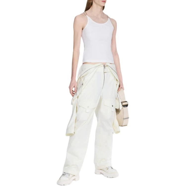 DION LEE SS24 WIRE STRAP TANK IVORY