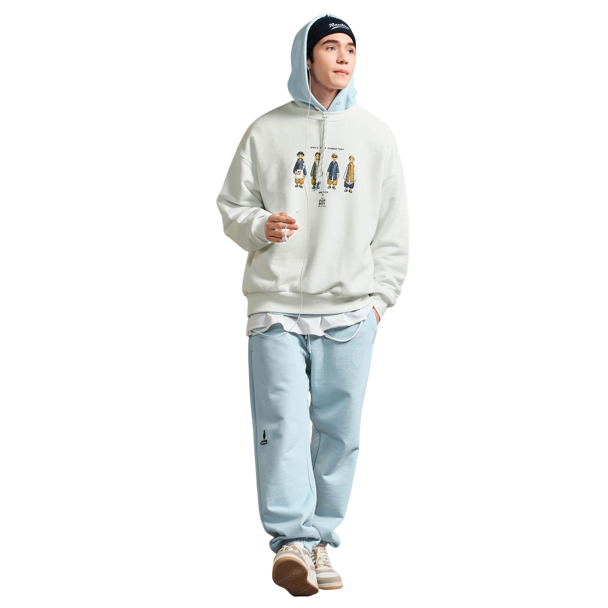 nautica white sail x POPBOY FW23 Logo