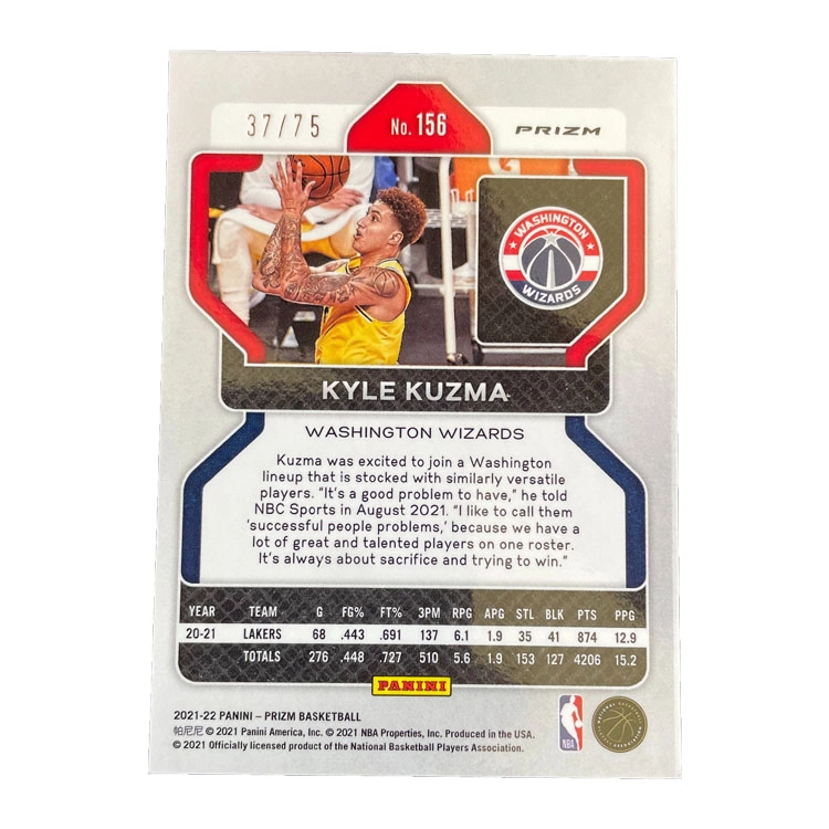 PANINI 2021-22 PRIZM 75 75