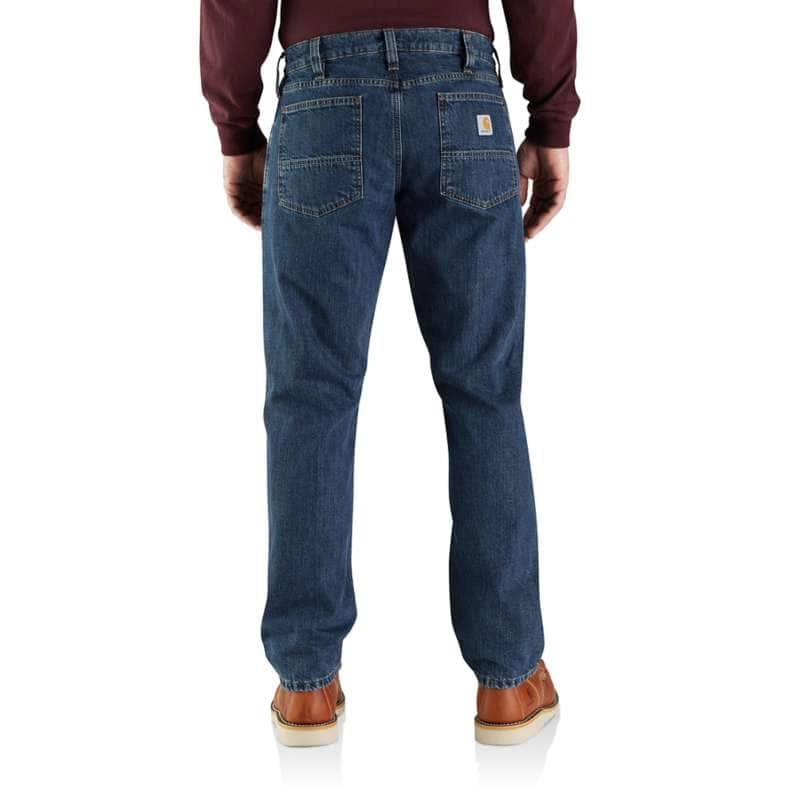 Carhartt 104942 FLANNEL-LINED 5-POCKET JEAN Logo RELAXED FIT Canal