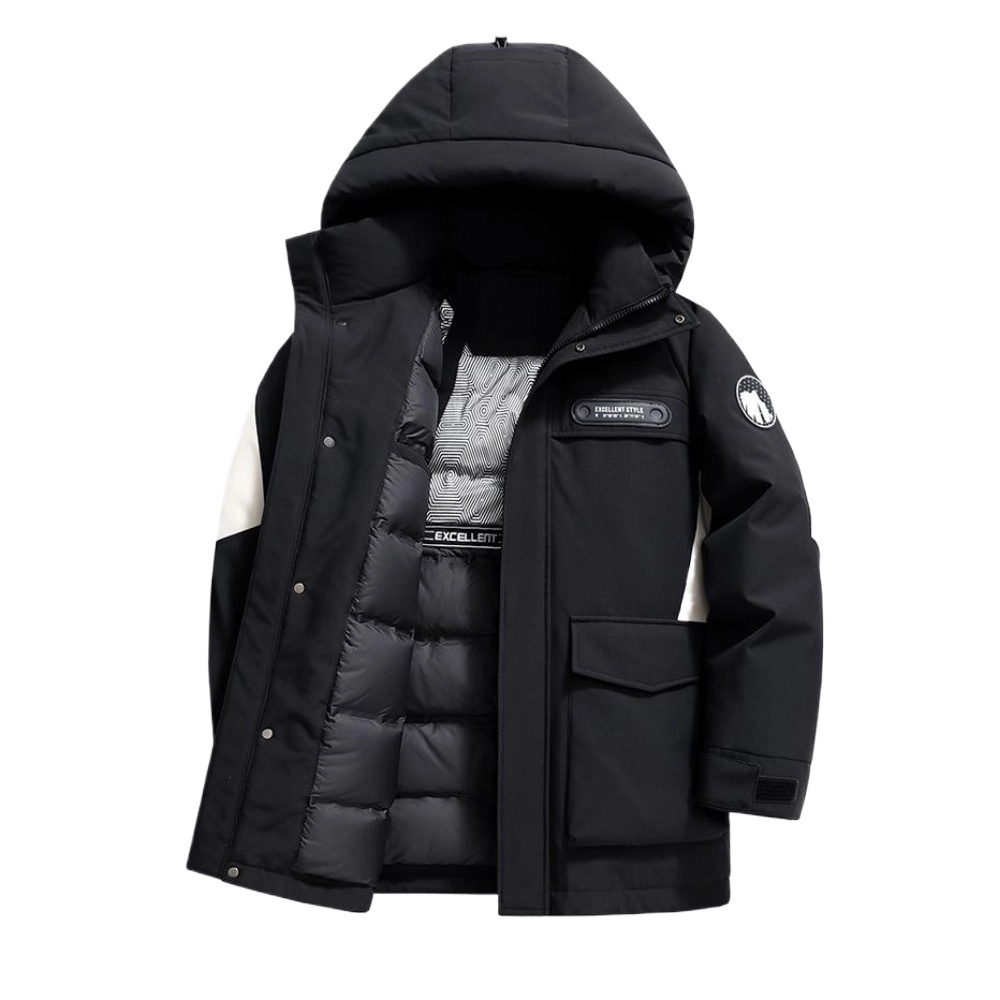斯巴奴 加厚保暖工装纯色羽绒服 男女同款
