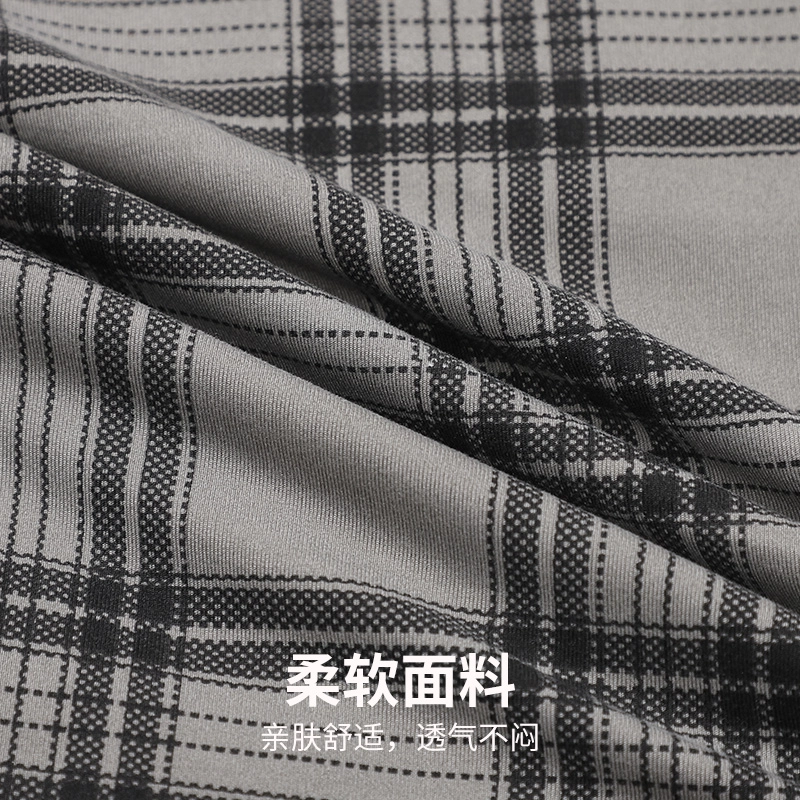 欧迪芬 日系少女风格子单裤长裤青春活力柔软休闲舒适透气休闲格子春夏百搭睡裤 女款 灰色