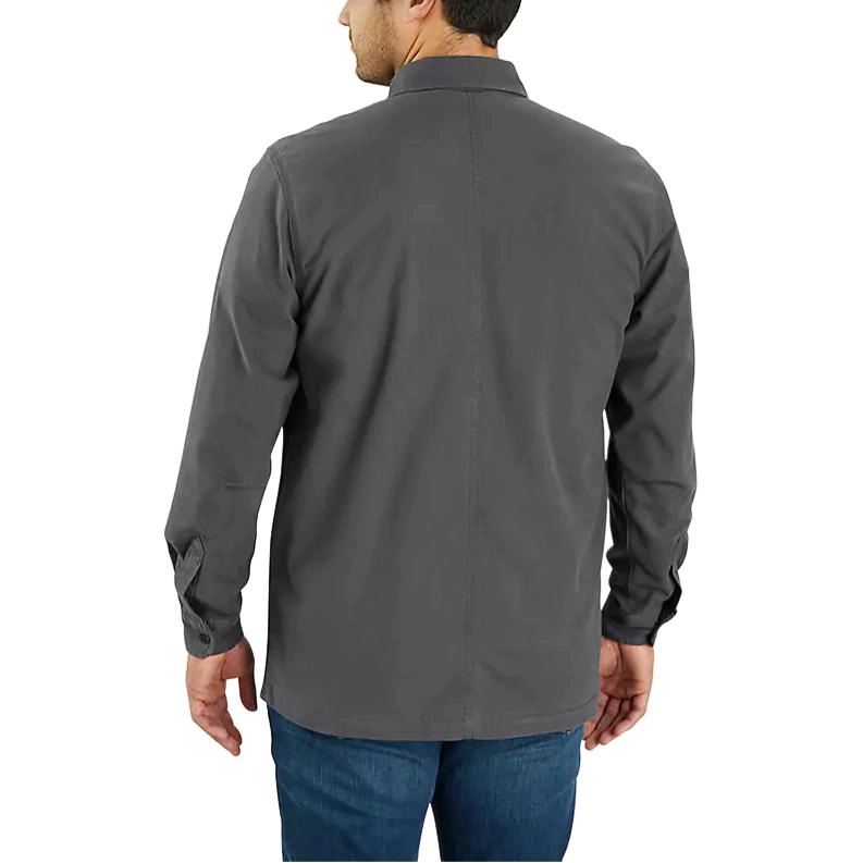 Carhartt 105532 RUGGED FLEX CANVAS FLEECE-LINED SNAP-FRONT SHIRT JAC RELAXED FIT