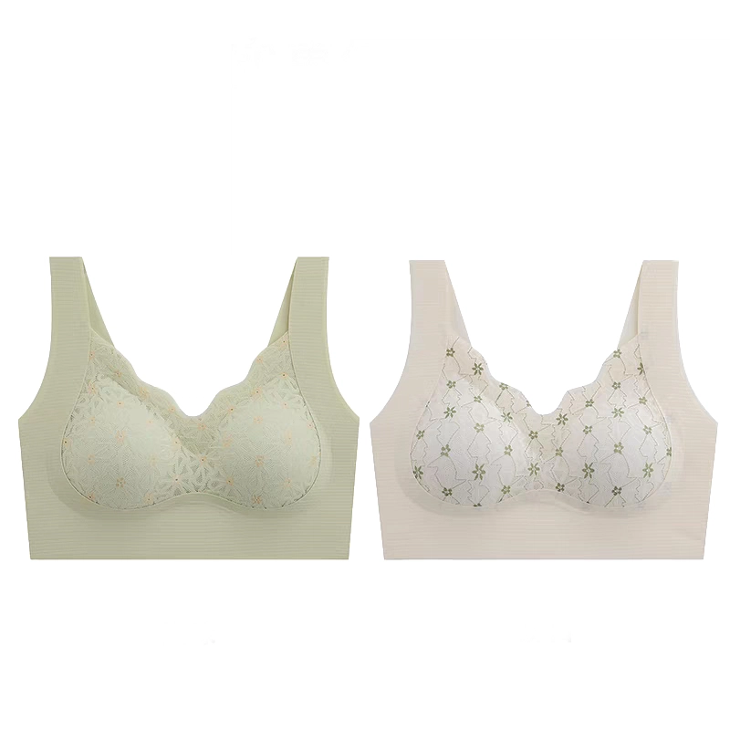 俞兆林 蕾丝舒适大胸显小提拉上托聚拢防下垂收副乳薄款文胸 女款 组合装