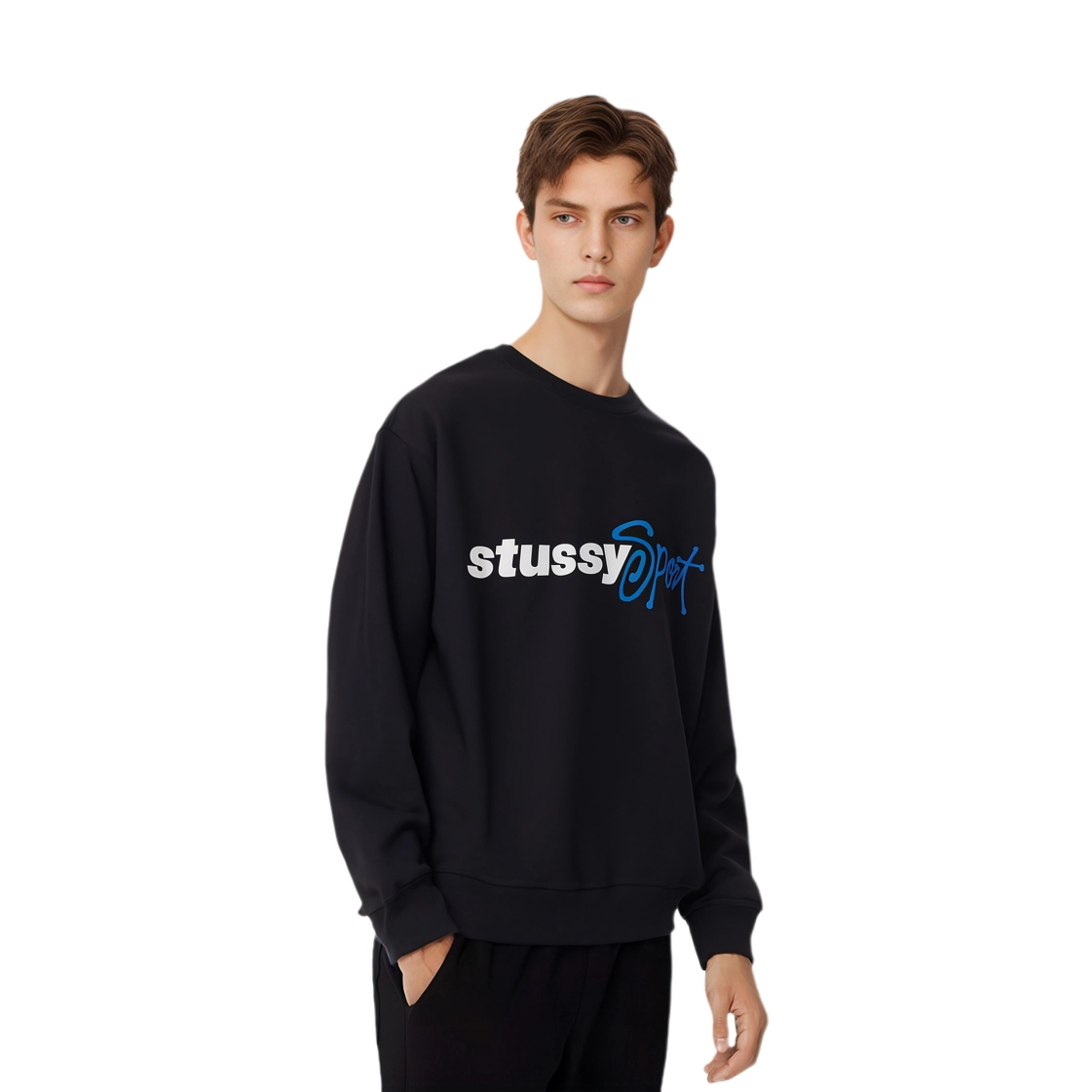 Stussy SS24 SPORT SCRIPT CREW logo