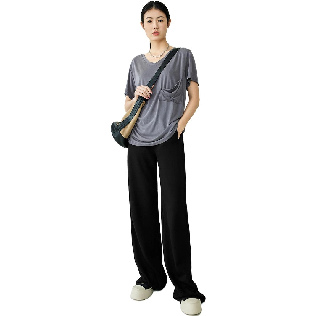 美洋 纯色高腰阔腿休闲裤 女款