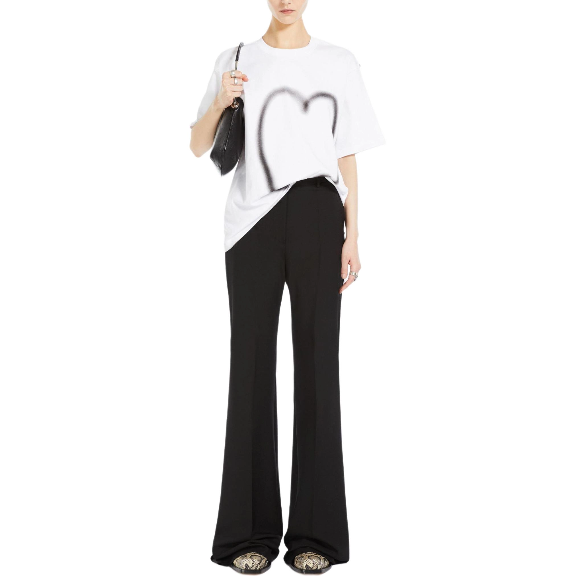 SportMax Luis Heart Print-Adorned Jersey T-Shirt T