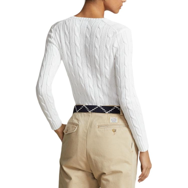 Polo Ralph Lauren Cable-Knit Cotton V-Neck Sweater V