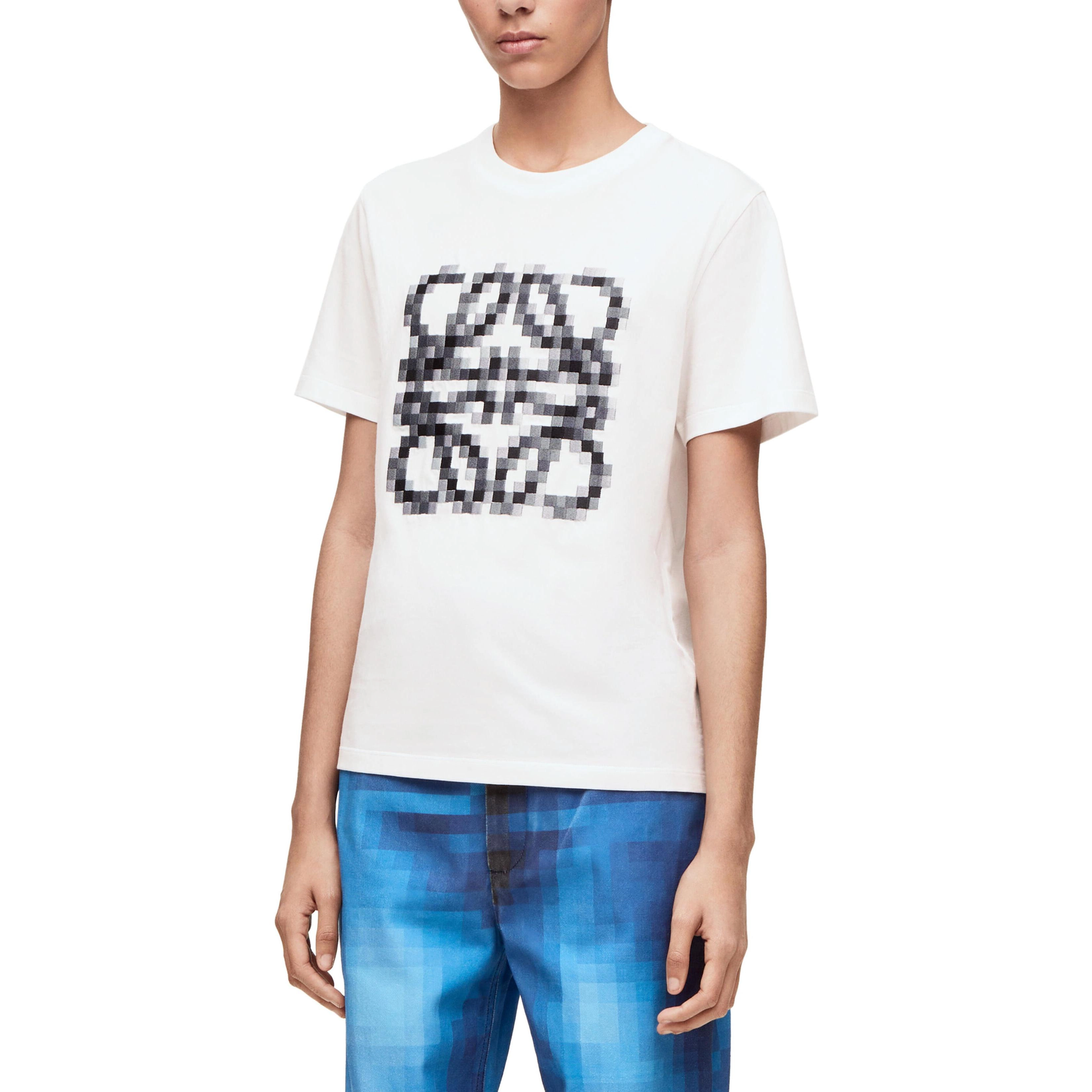 LOEWE SS23 Pixel Anagram-embroidered LogoT
