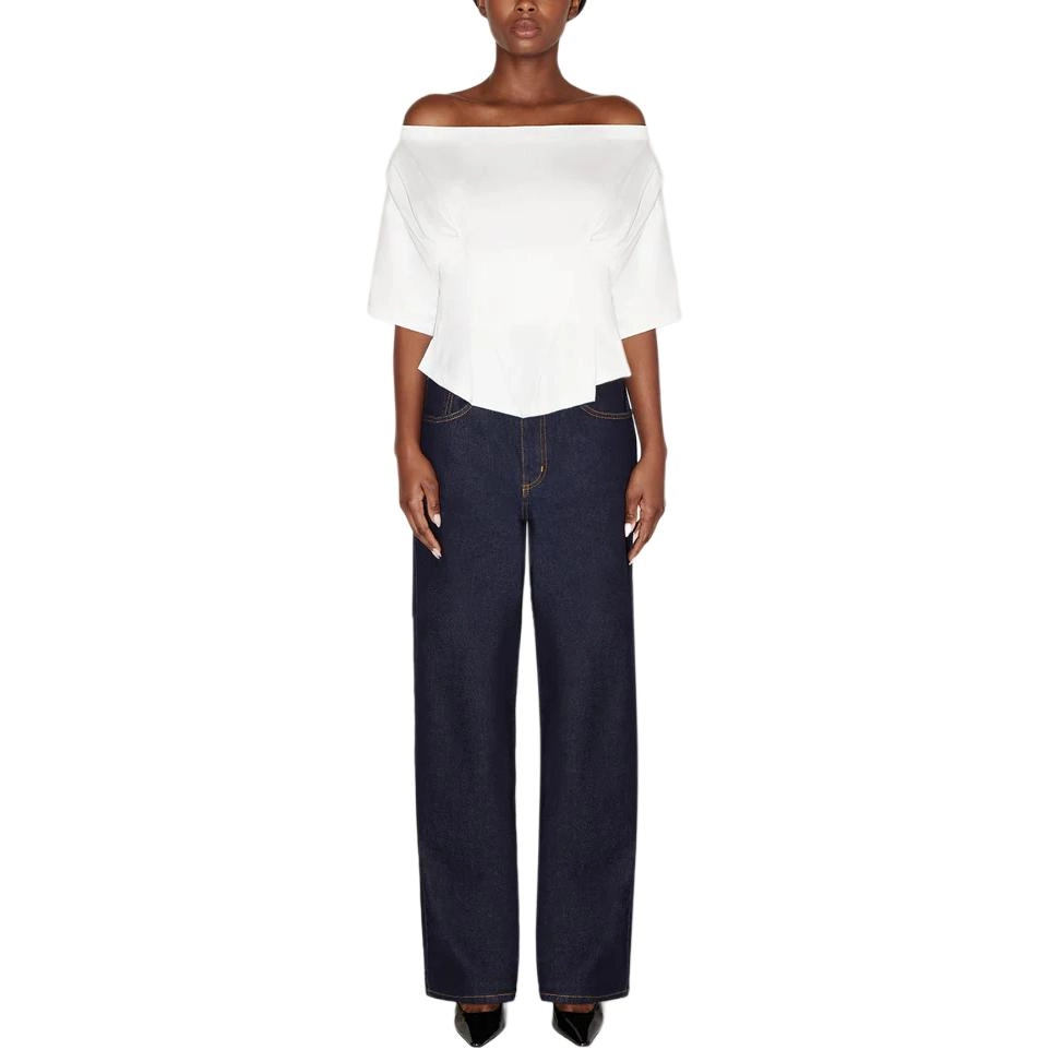 Khy SS24 DROP 005 Off Shoulder Pleated T-shirt T White