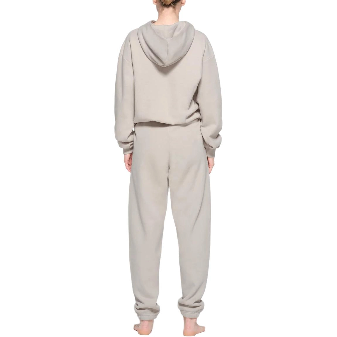 SKIMS COTTON FLEECE CLASSIC HOODIE STONE