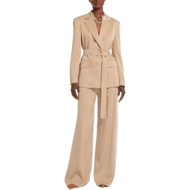 MaxMara studio Gardena Flowing Satin Trousers