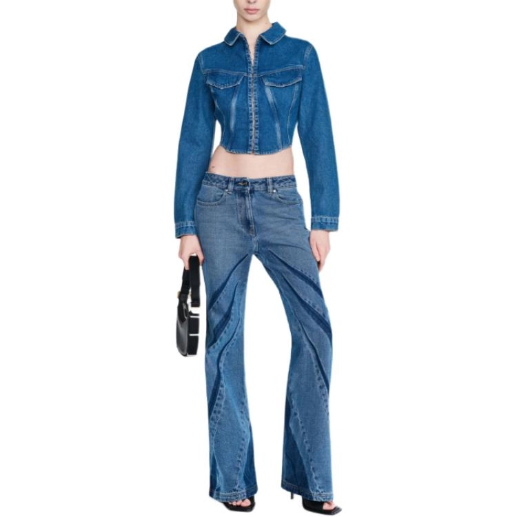 DION LEE SS24 DARTED BOOTCUT JEAN AMERICAN BLUE