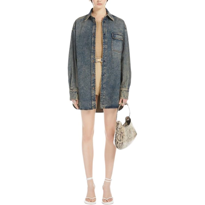 SportMax Targa Oversized denim blouse