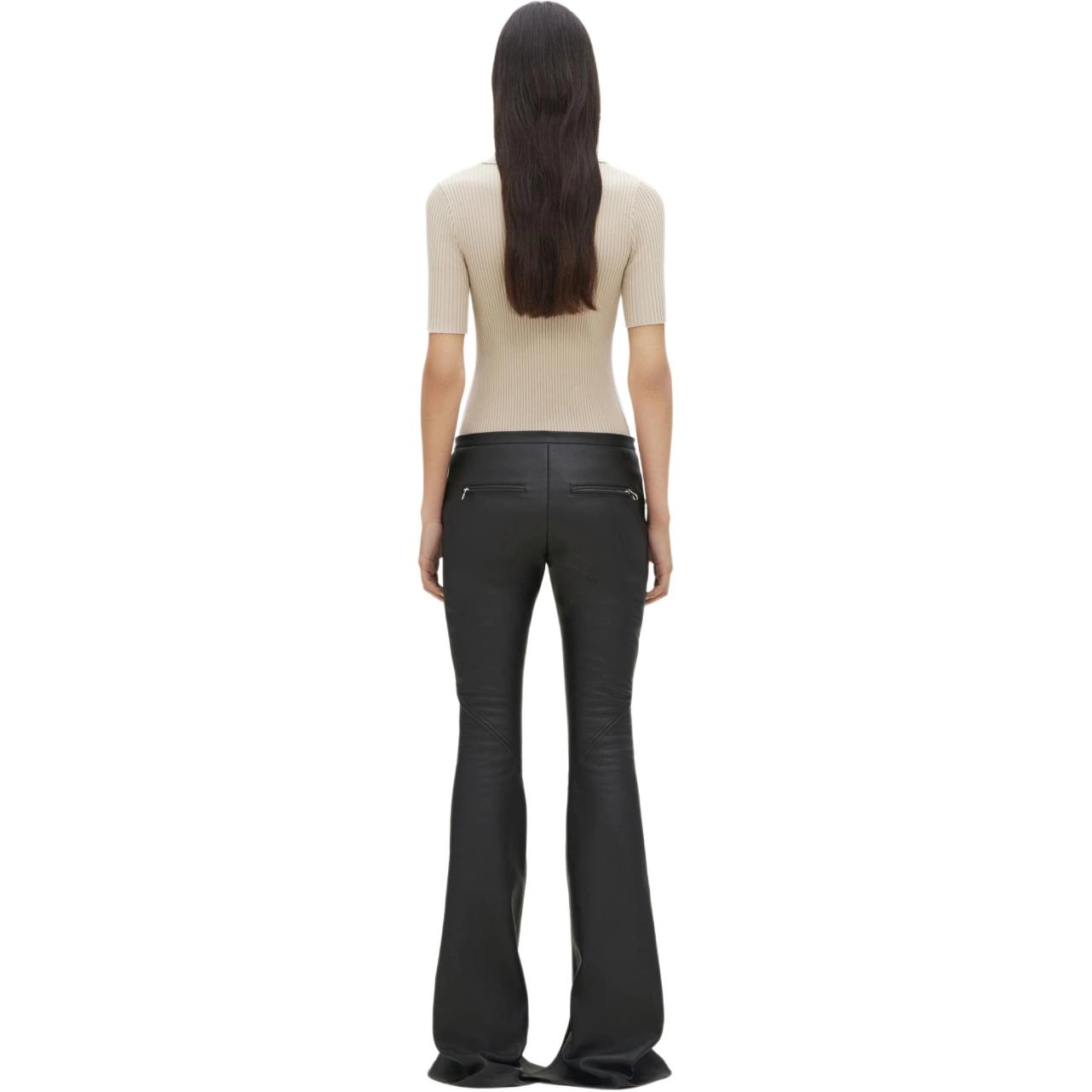 COURREGES SS24 RIB KNIT POLO Polo Sand