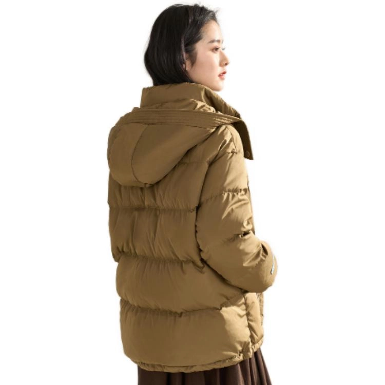 茵曼 字母长袖宽松连帽长袖羽绒服 女款