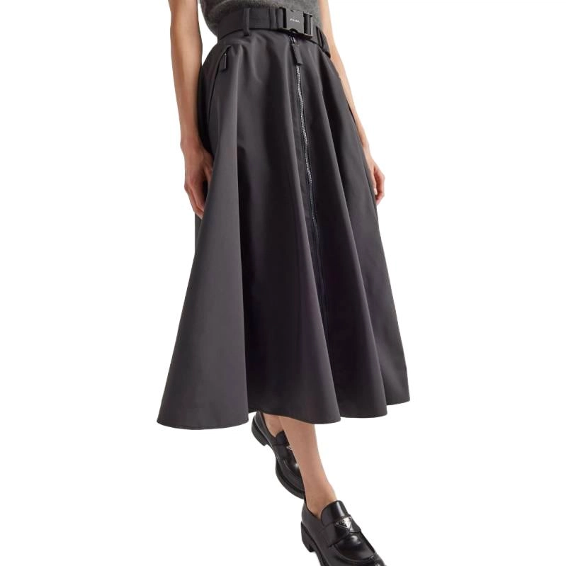 PRADA Technical Fabric Midi-Skir