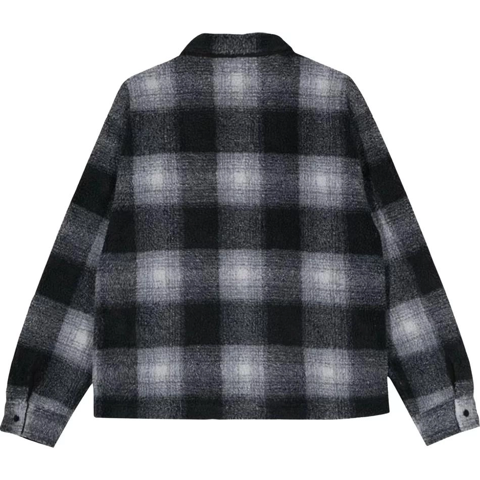 Stussy SS22 Shadow Plaid Sherpa Zip Shirt
