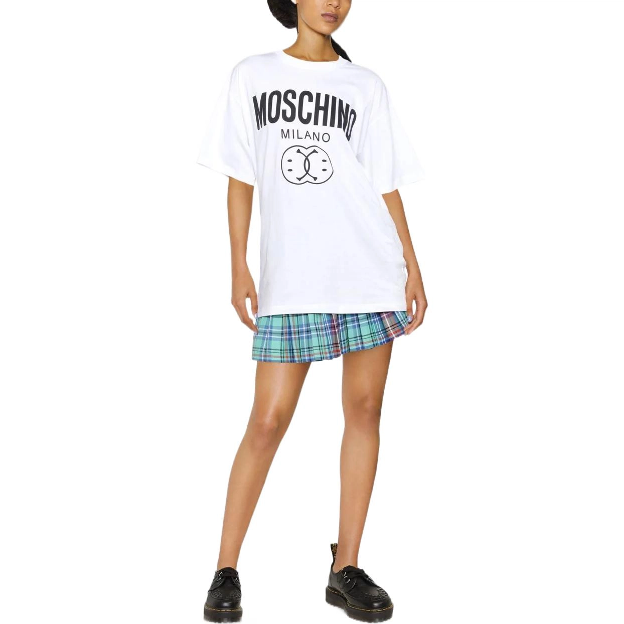 MOSCHINO SS22 Double Smiley LogoT