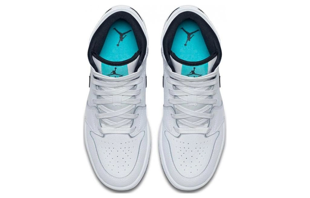 Jordan Air Jordan 1 Retro Mid White Black Hyper Jade GS