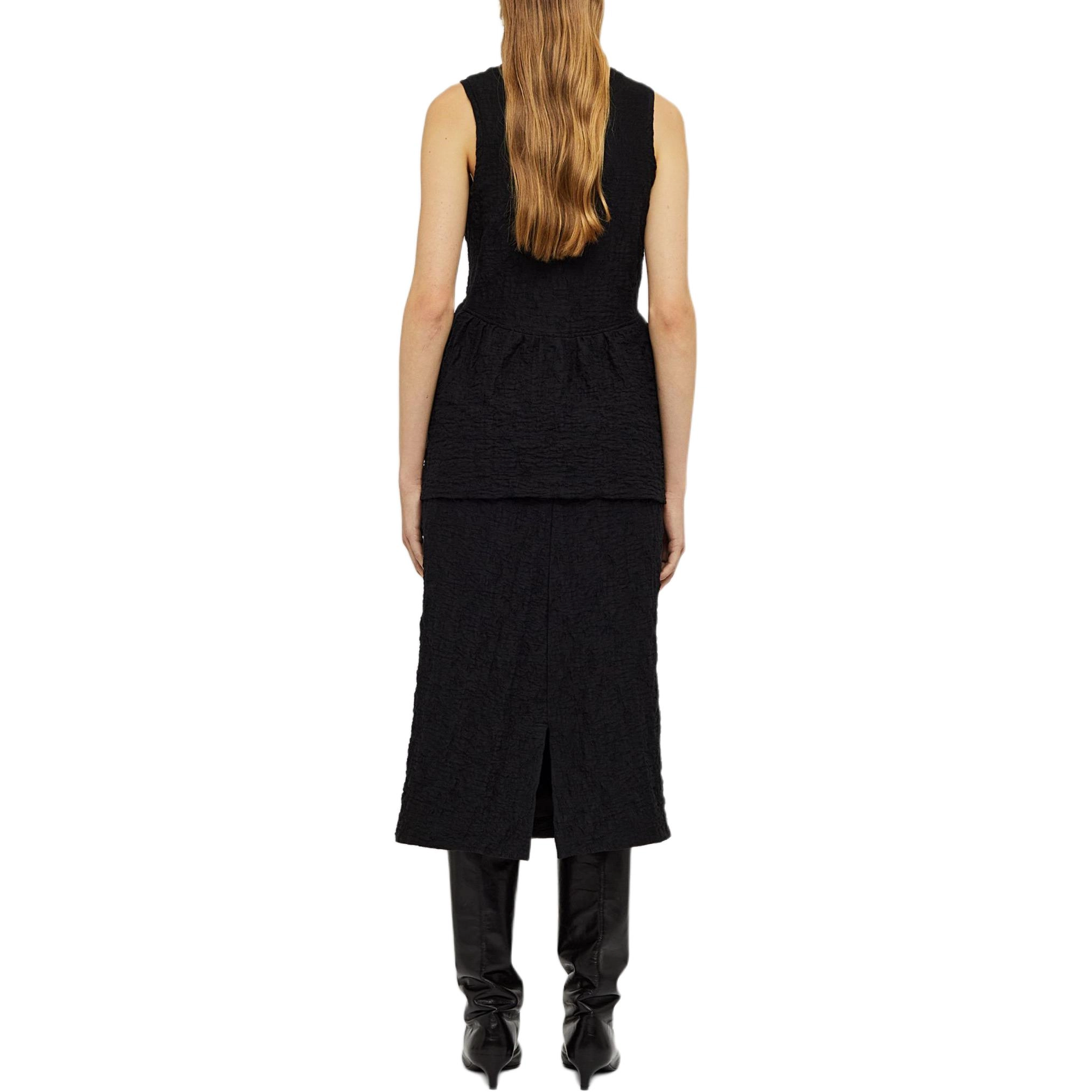 JIL SANDER SS24 Sleeveless Cotton Dress With Balloon Basque