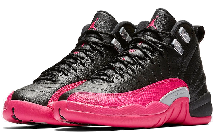 Jordan Air Jordan 12 Retro Black Deadly Pink GS