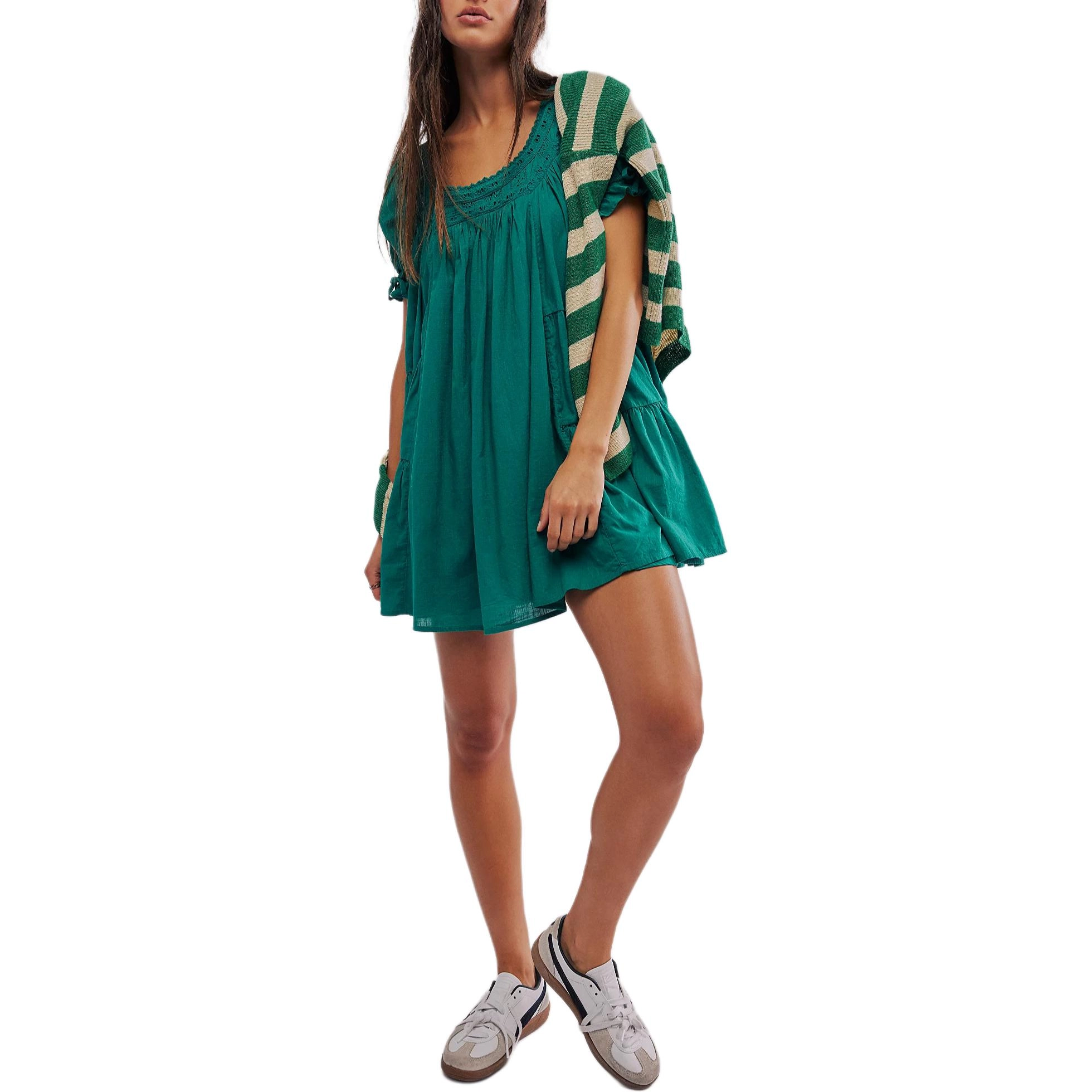 FREE PEOPLE Sandy Shores Babydoll Dress Mountain View