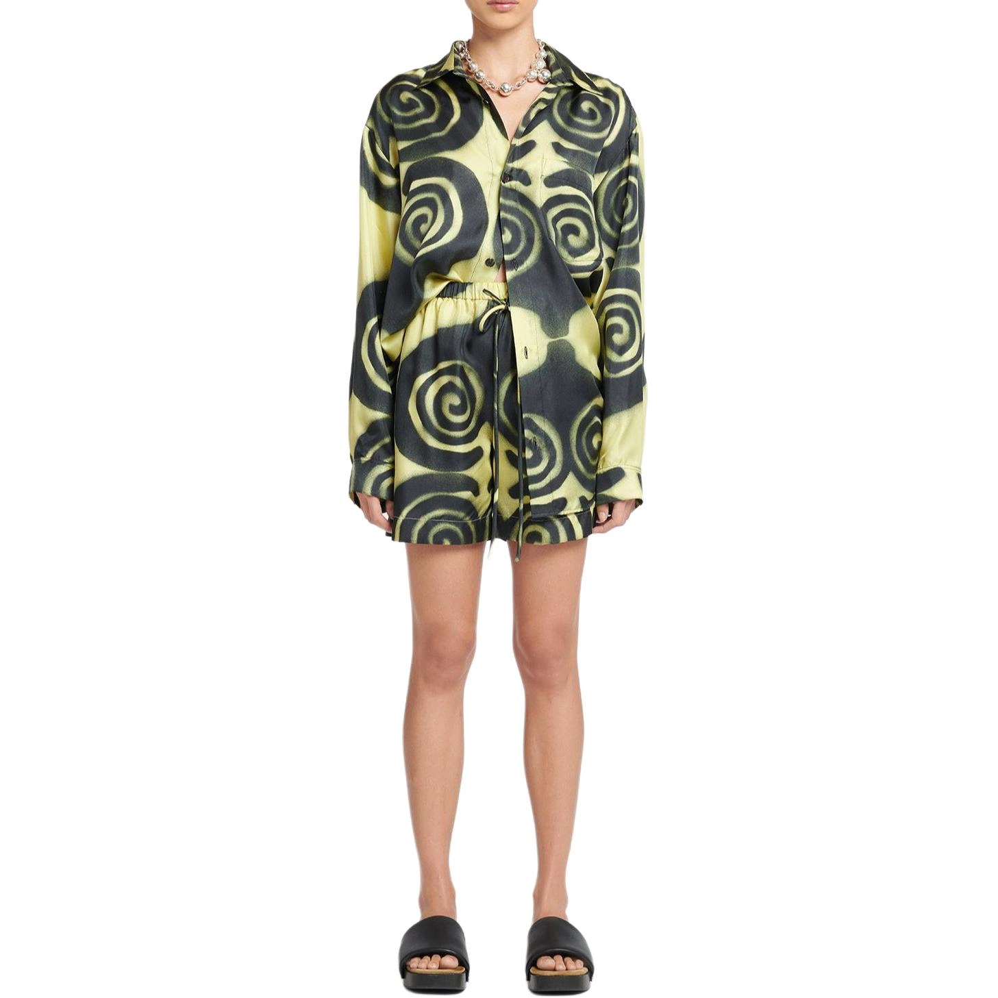 NANUSHKA Printed Twill Silk Shirt