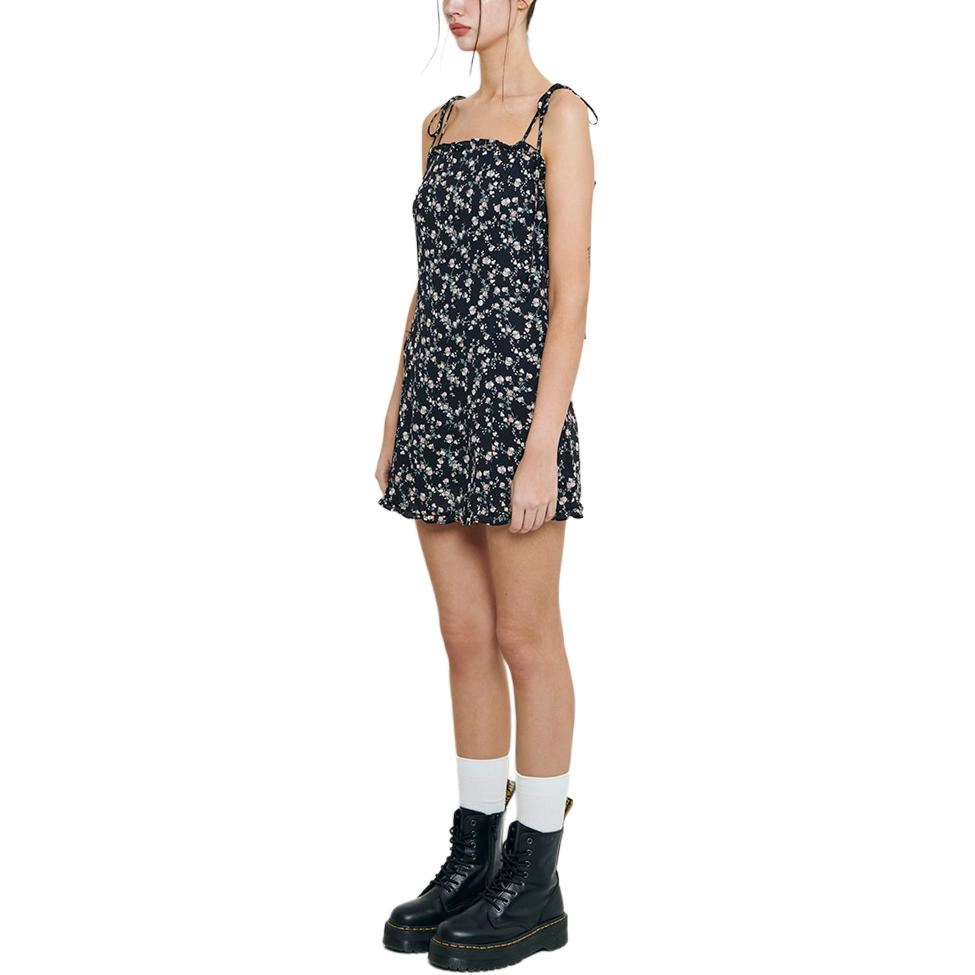 NOT YOUR ROSE SS24 Frill mini dress Black