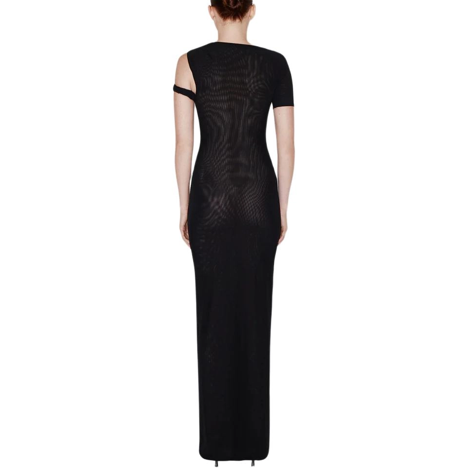 Khy DROP 004 Mesh Stretch Twist Maxi Dress Black